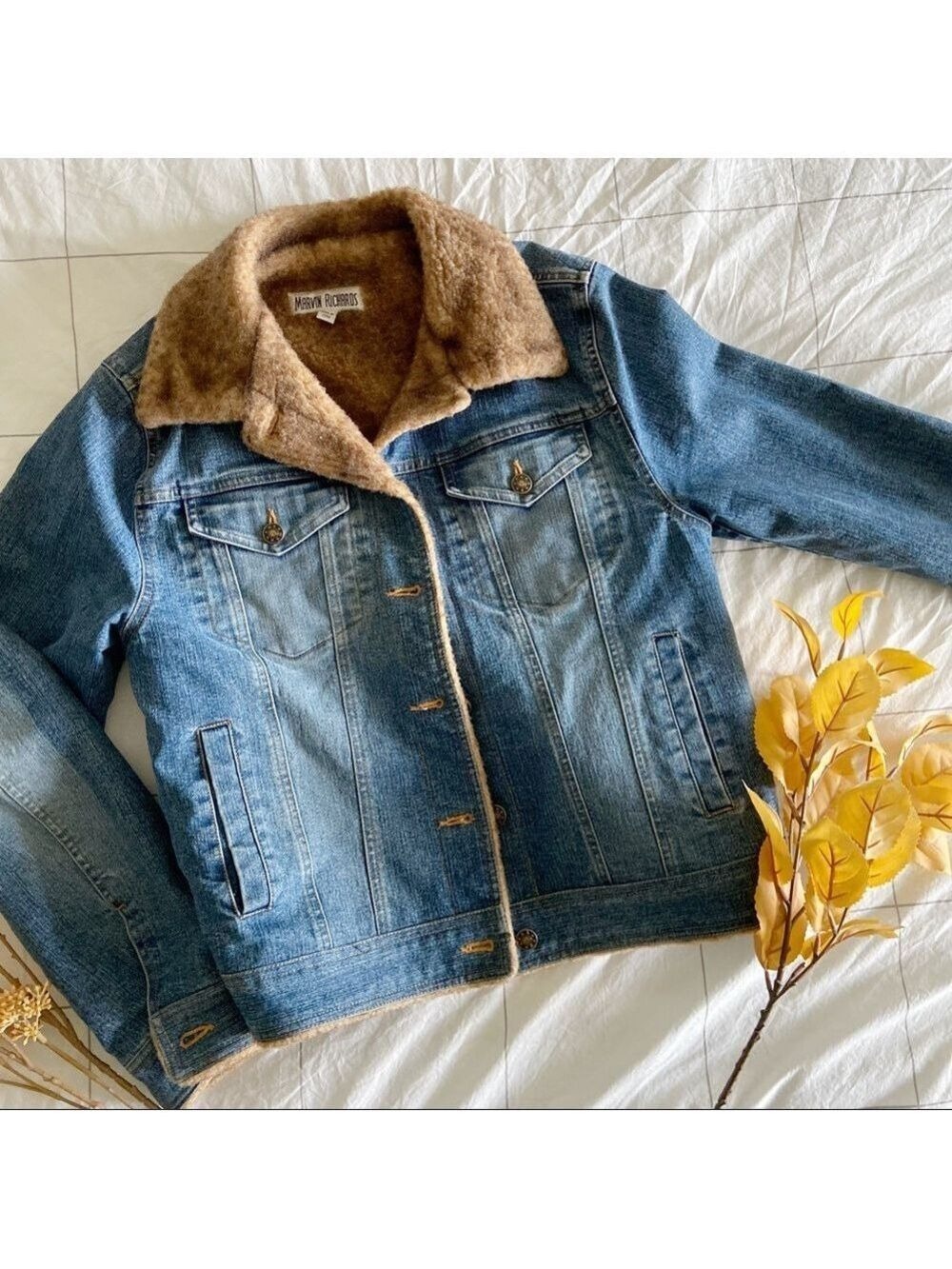 Marvin Richards Denim Jacket with Brown Lining - Picture 5 of 14